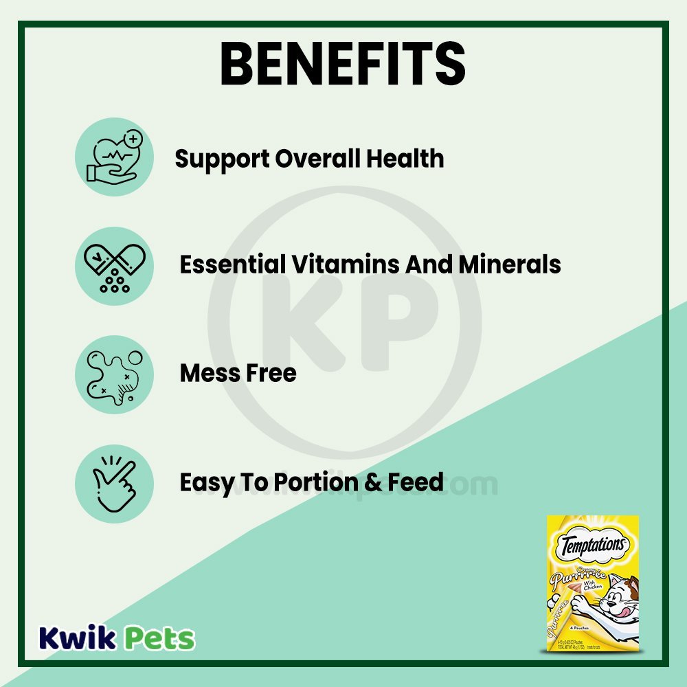 Benefits - Temptations Creamy Purrrr-ee Cat Treats Chicken 1.7-oz
