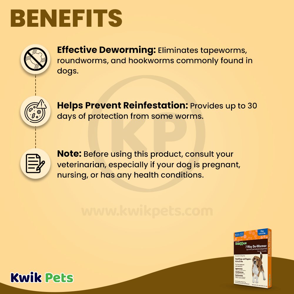 Benefits of Sentry Worm X Plus 7 Way De-Wormer for Small Dogs 6 Count