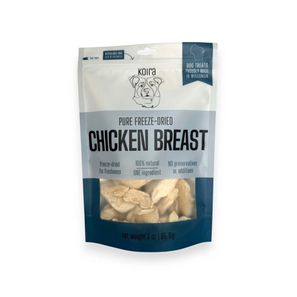Koira Freeze- Dried Chicken Breast Dog Treats 3-oz, Kwik Pets
