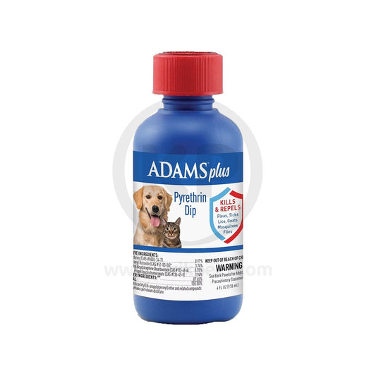 Adams Plus Pyrethrin Dip Clear, 4 fl oz, Adams