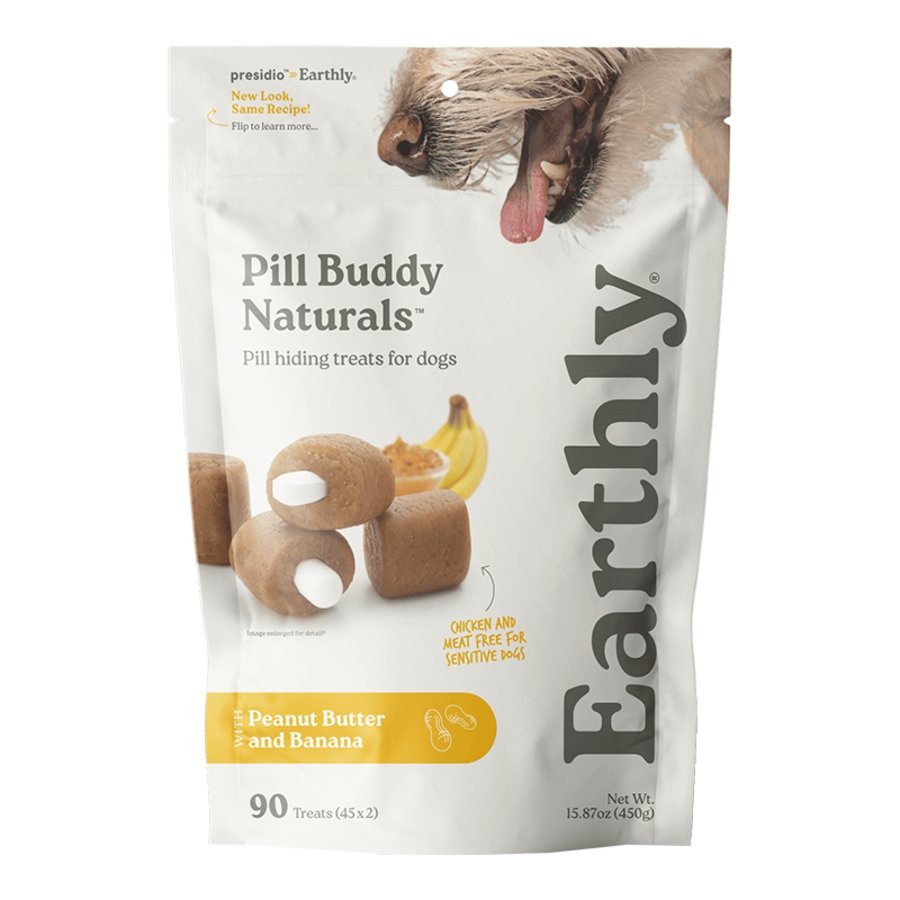 Earthly Pill Buddy Naturals Soft & Chewy Dog Treats Peanut Butter & Banana 90 Count 15.87-oz