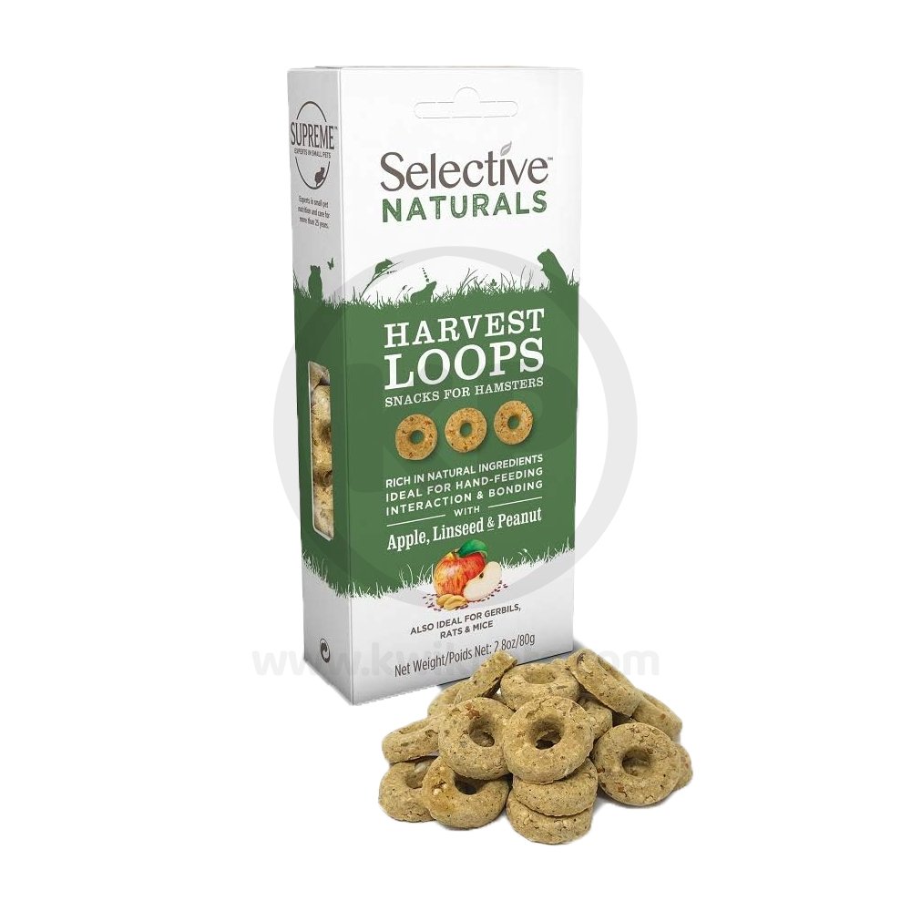 Product 1 of Science Selective Naturals Harvest Loops with Apple Linseed & Peanut Hamster Treats 2.8-oz