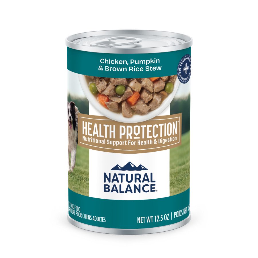 Natural Balance Health Protection Adult Wet Dog Food Chicken, Pumpkin & Brown Rice Stew 12.5-oz