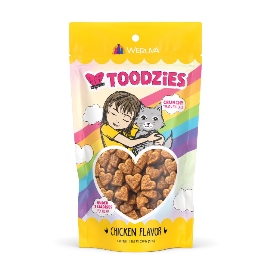 Weruva B.F.F. Toodzies Crunchy Chicken Cat Treats 2-oz, Kwik Pets