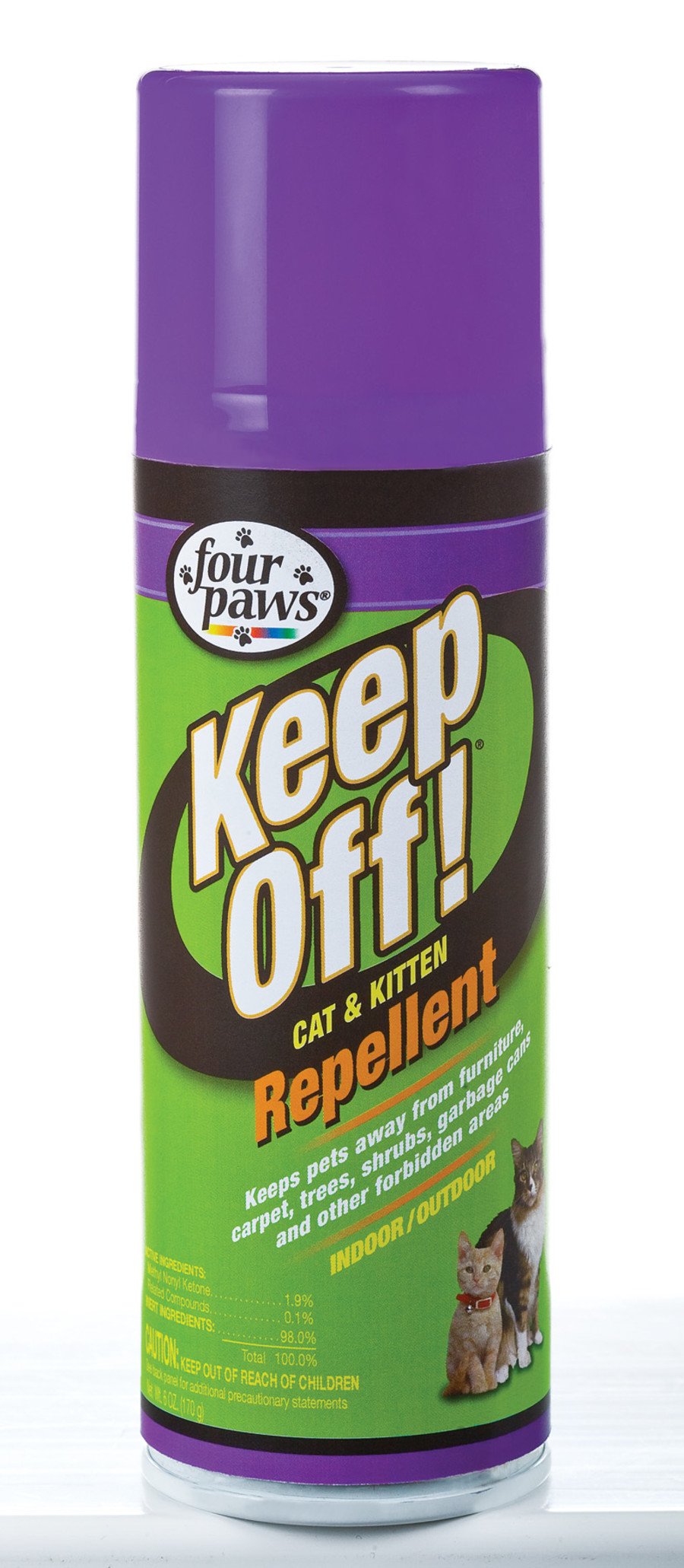 garden cat deterrent spray Four Paws Keep Off! Indoor/Outdoor Cat & Kitten Repellent 6oz