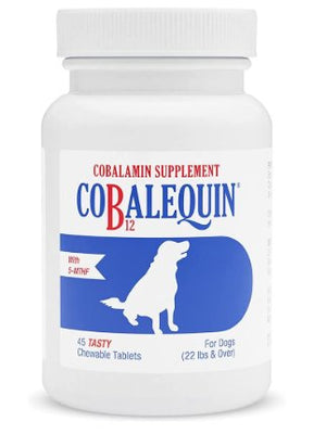 Nutramax Laboratories Cobalequin B12 Supplement for Dogs Chewable Tablets 45 Count, Kwik Pets