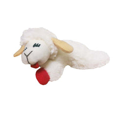 Multipet Lamb Chop Plush Catnip Cat Toy White & Red Small