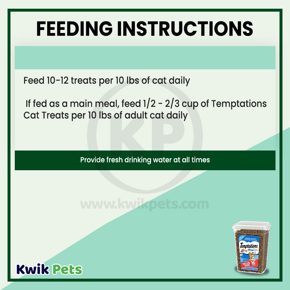 Feeding Instruction - Temptations Cat MixUps Surfers Delight Treat 16-oz