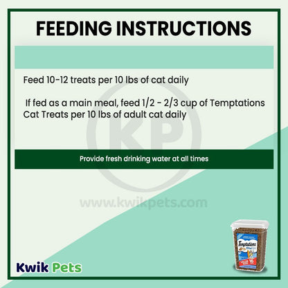 Feeding Instruction - Temptations Cat MixUps Surfers Delight Treat 16-oz