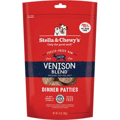 Stella & Chewy's Freeze-Dried Raw Dinner Patties Dog Food Venison Blend Recipe 14-oz