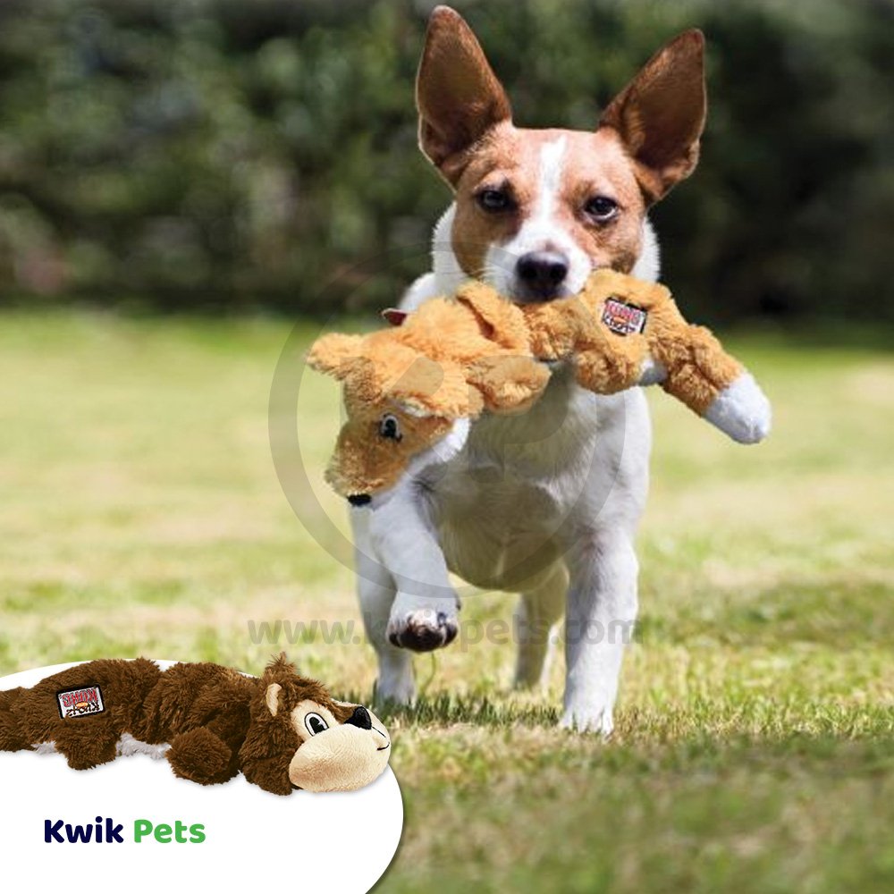 KONG Scrunch Knots Squirrel Dog Toy Medium/Large, Kwik Pets