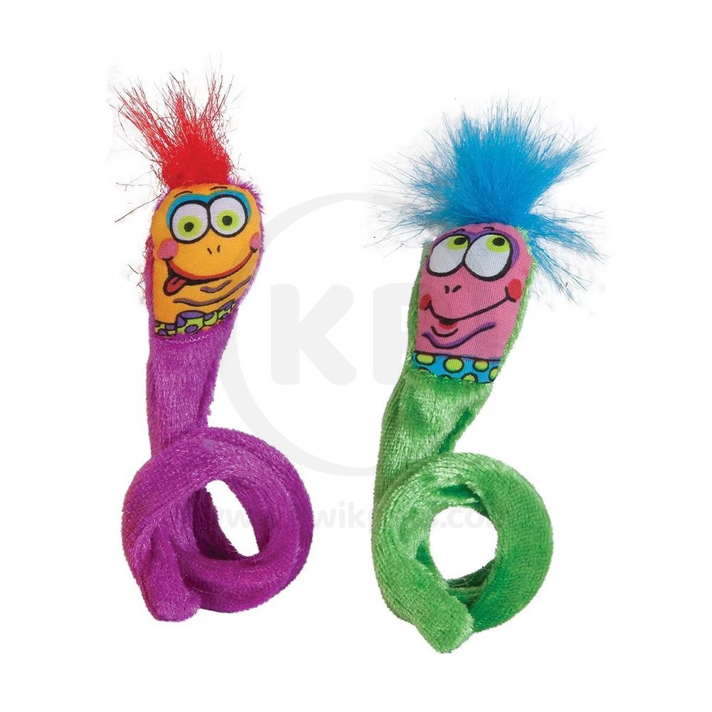 Product of Fat Cat Classic Springy Worms Catnip Toy Assorted 2 Count