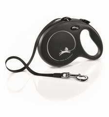 Flexi Classic Nylon Cord Dog Leash Black Large 26-ft Up To 110-lb