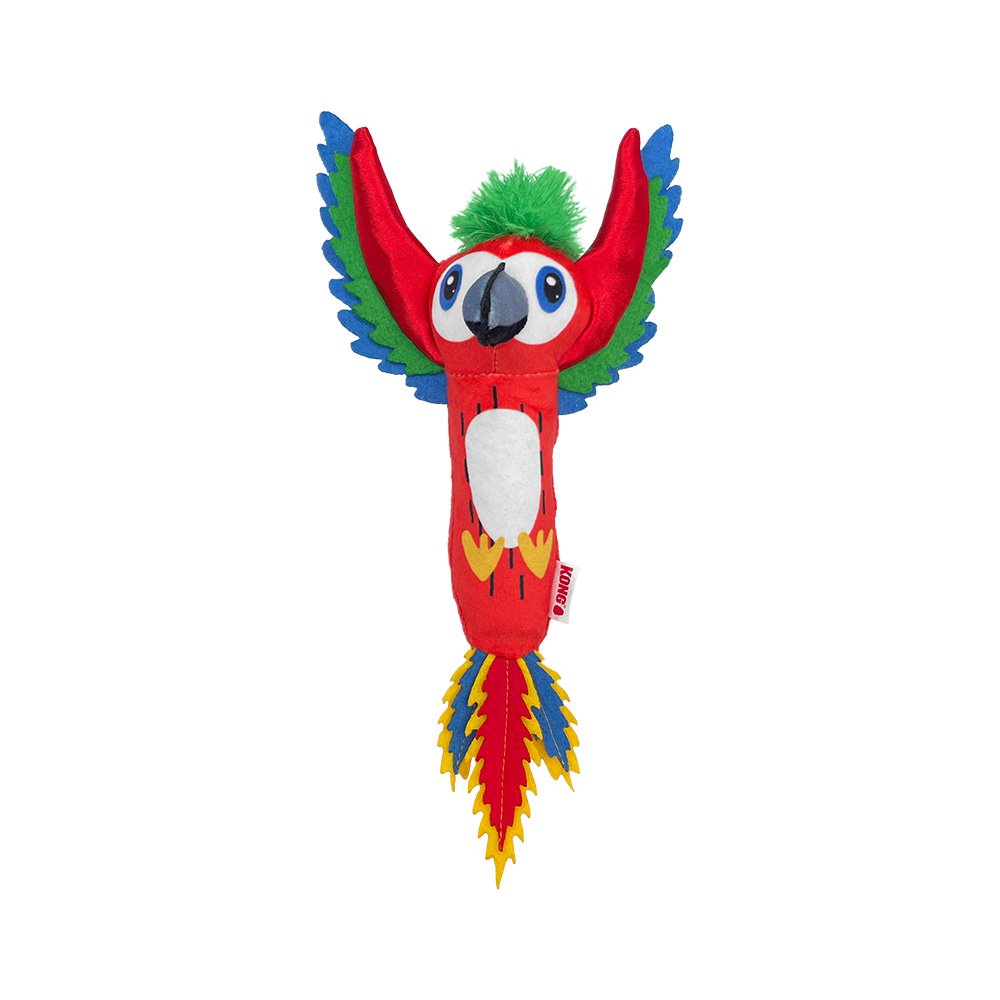 KONG Tropics Bird Cat Toy Assorted One Size - Red