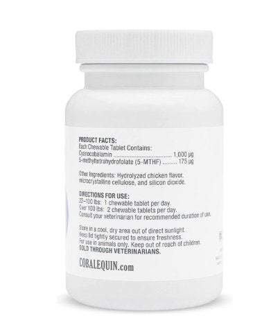 Nutramax Laboratories Cobalequin B12 Supplement for Dogs Chewable Tablets 45 Count