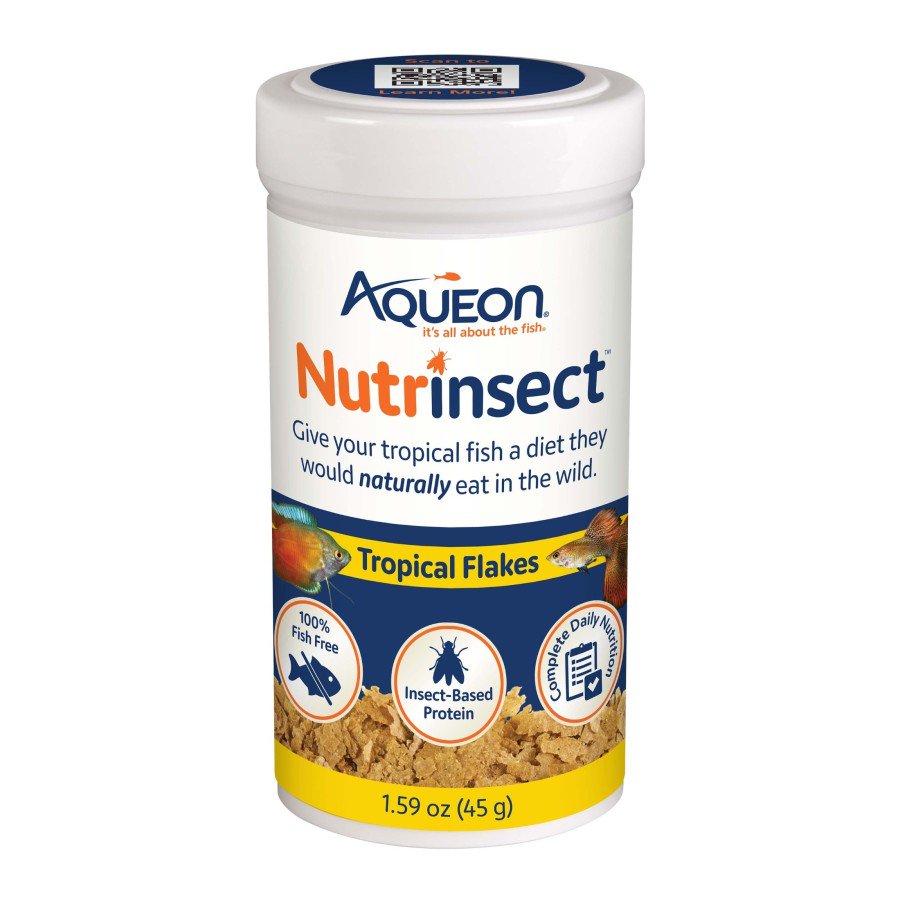 Aqueon Nutrinsect Fish-Free Fish Food Betta Pellets 1.59-oz