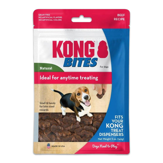 KONG Bites Dog Treats Regular, Beef, 5-oz, KONG
