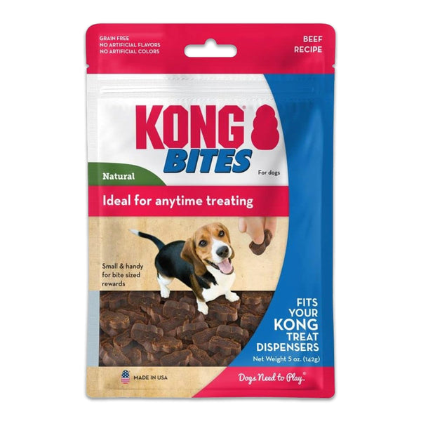 KONG Bites Dog Treats Regular, Beef, 5-oz, KONG