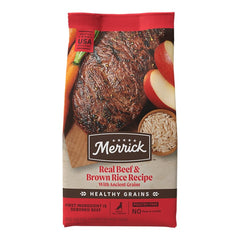 Merrick Healthy Grains Adult Dry Dog Food Real Beef & Brown Rice Recipe with Ancient Grains 12-lb