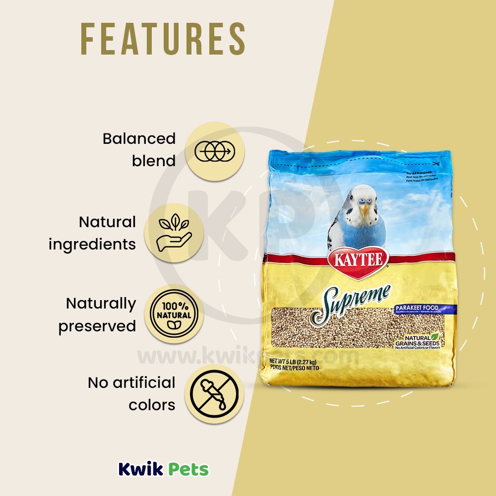 Kaytee Supreme Parakeet Food, 5-lb, Kaytee