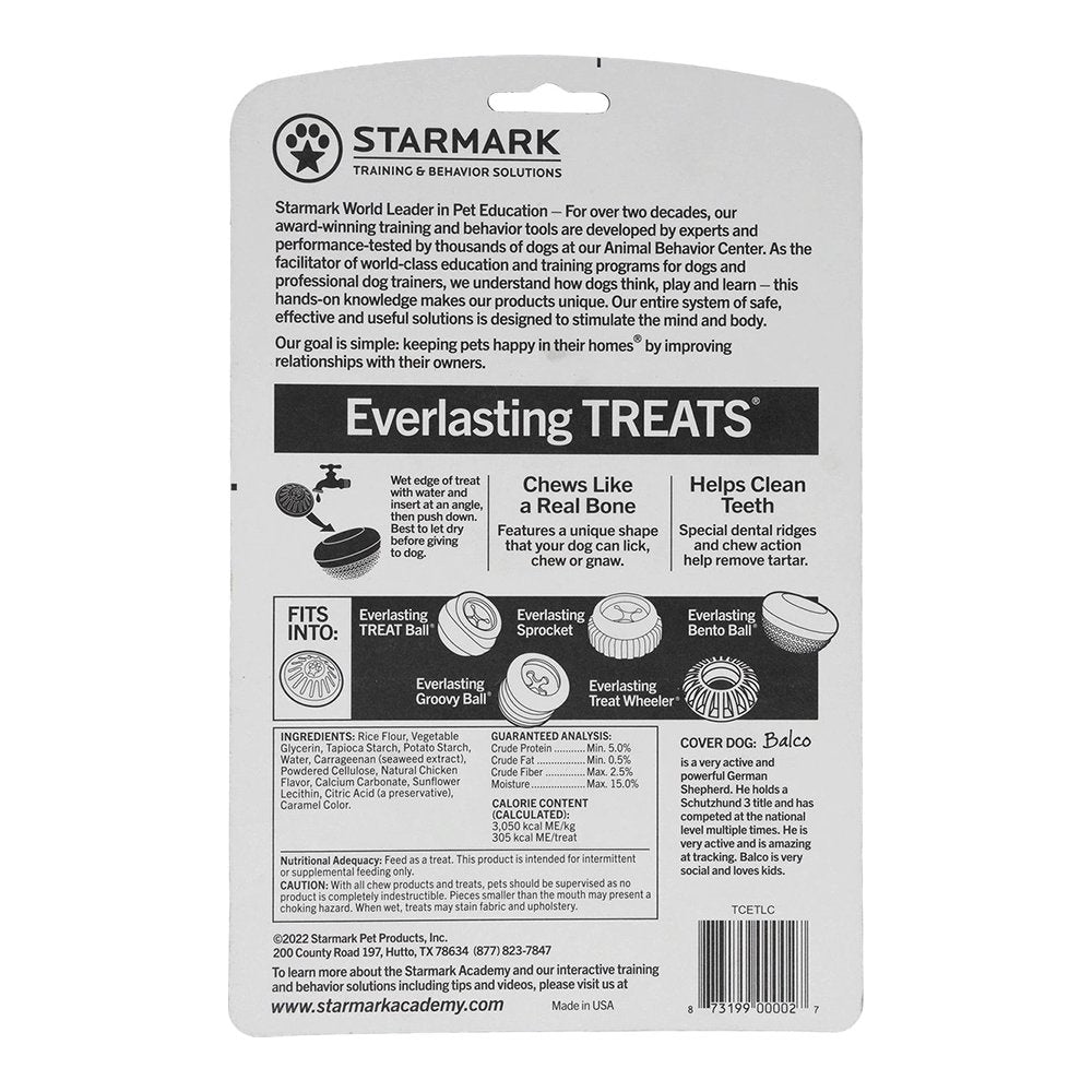 Back of Starmark Everlasting Dog Treat Chicken Large 7-oz 4 Pack