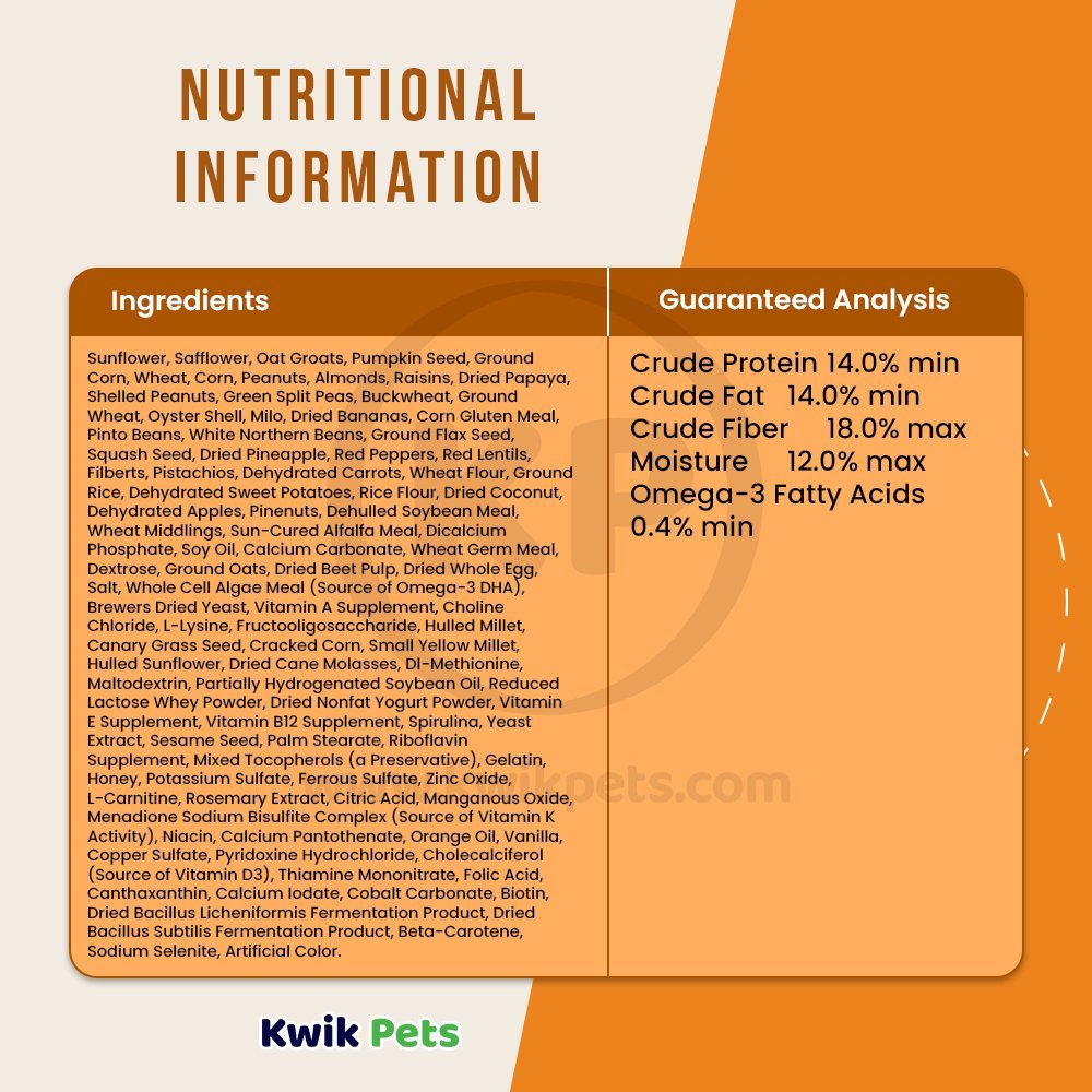 Kaytee Fiesta Parrot Food 2.5 lb, Kaytee
