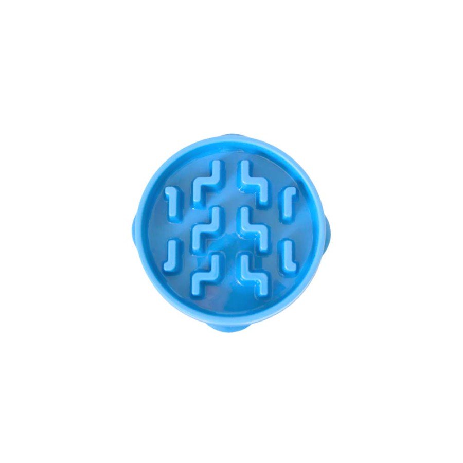 Outward Hound Fun Feeder Slow Feeder Dog Bowl Blue Small