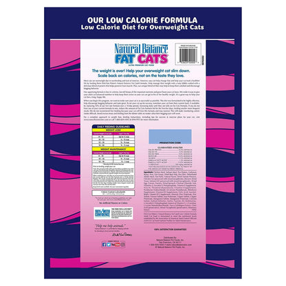 Natural Balance Pet Foods Fat Cats Low Calorie Dry Cat Food Chicken & Salmon, 15 lb, Natural Balance