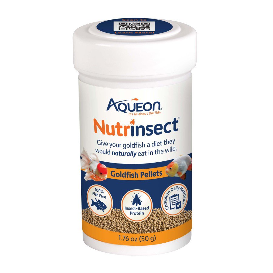 Aqueon Nutrinsect Goldfish Pellets Fish Food 1.76-oz