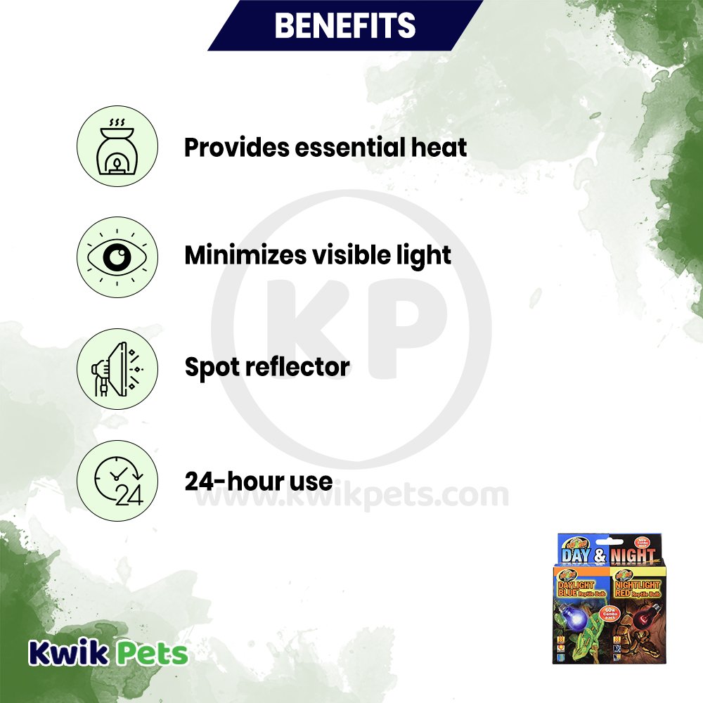 Zoo Med Day & Night Reptile Bulbs Combo Pack Benefits