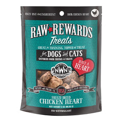 Northwest Naturals Raw Rewards Freeze Dried Dog & Cat Treats Chicken Heart 3-oz