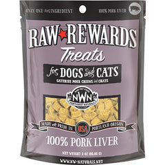 Northwest Naturals Raw Rewards Freeze Dried Dog & Cat Treats Pork Liver 3-oz