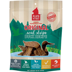 Plato Original Real Strips Duck Dog Treats 18-oz
