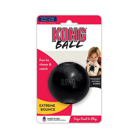 KONG Extreme Ball Dog Toy Black, MD/LG, KONG