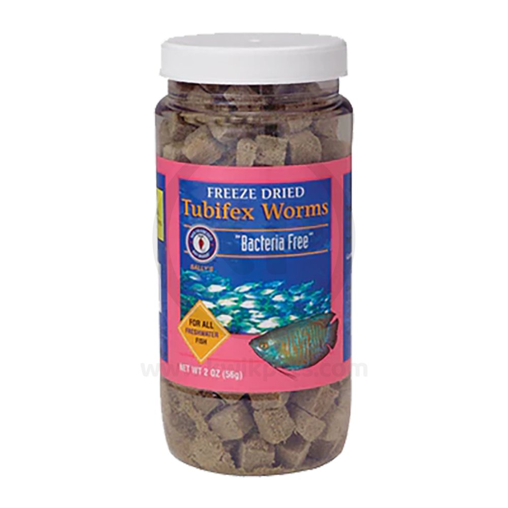 San Francisco Bay Brand Bacteria Free Tubifex Worms Freeze-Dried Fish Food 2-oz, Kwik Pets
