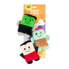 ZippyPaws Halloween Miniz Monsters Plush Dog Toy 3 Count