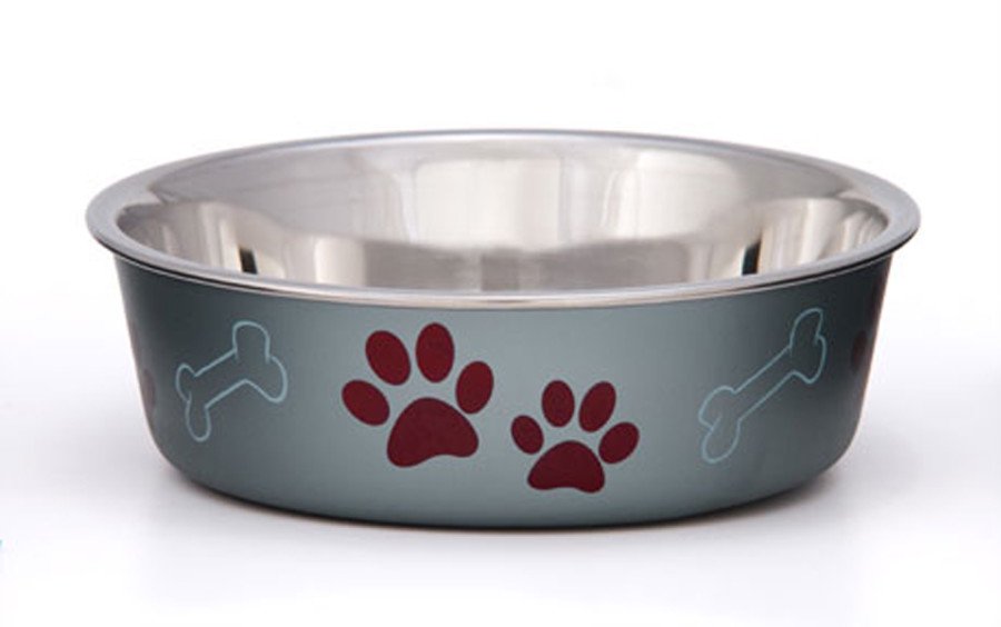 Loving Pets Metallic Dog Bowl Blueberry Large