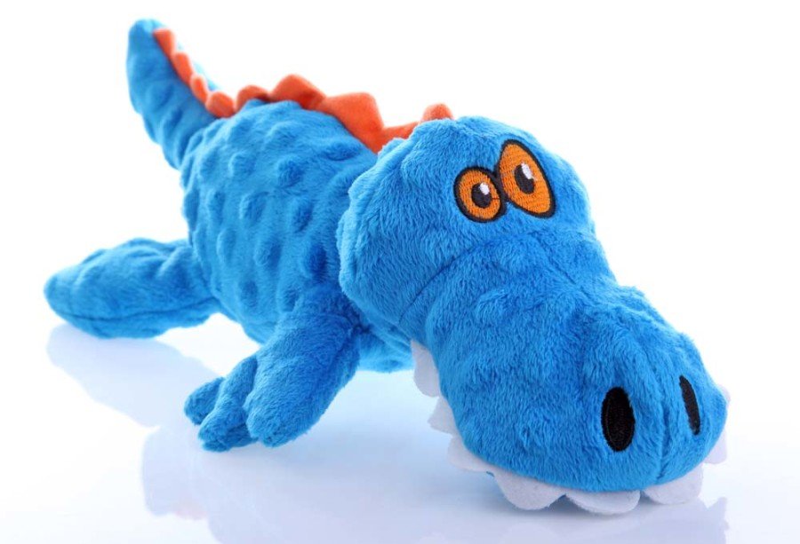 GoDog Gator Chew Guard Technology Squeaky Plush Dog Toy