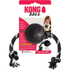 KONG Extreme Ball with Rope Dog Chew Toy Large