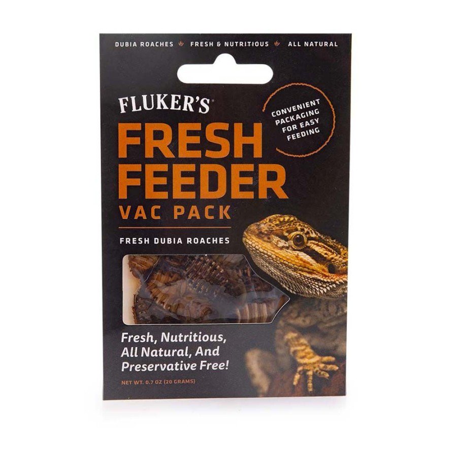 Fluker's Fresh Feeder Vac Pack Dubia Roaches Reptile Food 0.7-oz, Kwik Pets