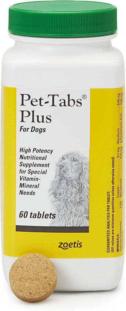 Zoetis Pet-Tabs Plus for Dog High Potency Nutritional Supplement for Special Vitamin-Mineral 60 Count