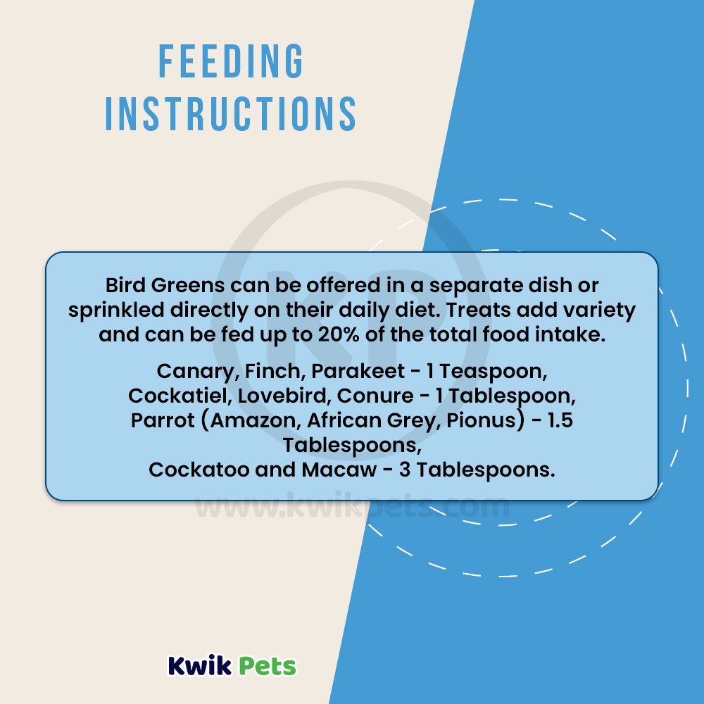 Kaytee Bird Greens Treat for All Pet Birds 1-oz, Kaytee