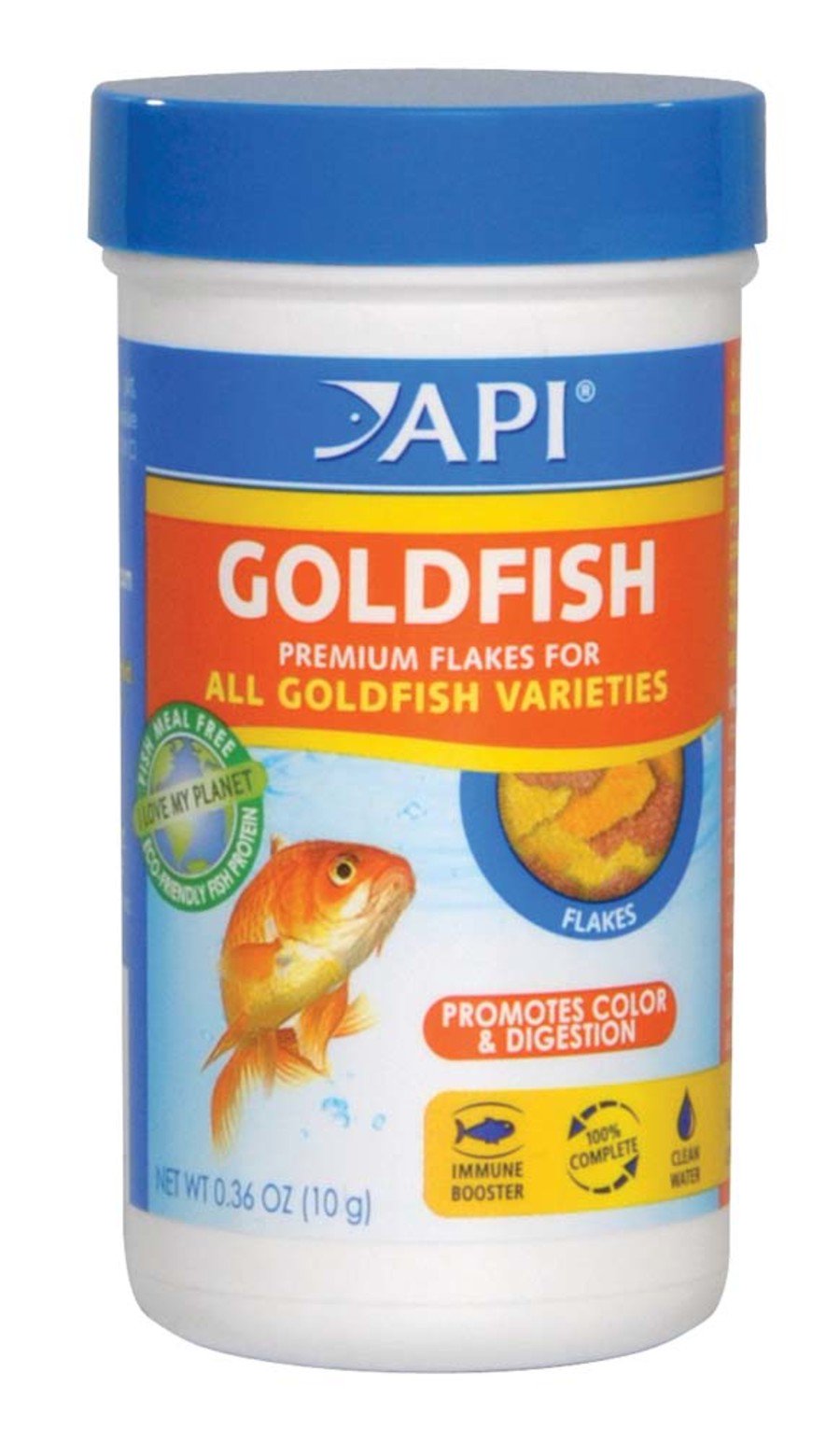API Goldfish Premium Flakes Fish Food 0.36-oz