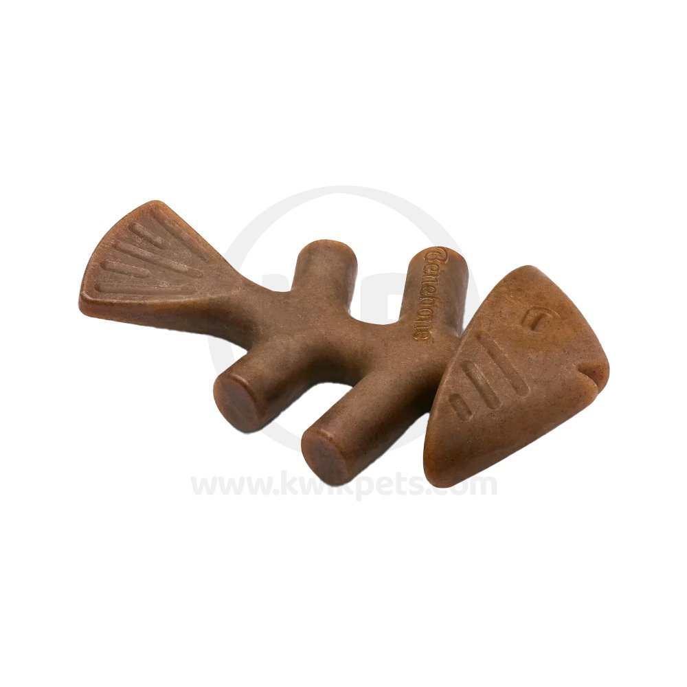 Benebone Jack Salmon Fishbone Dog Chew Toy Medium, Kwik Pets