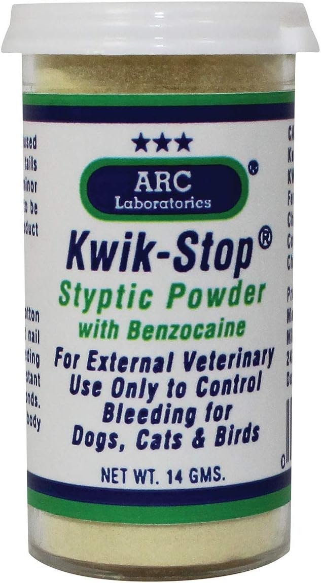 Kwik-Stop Miracle Care Styptic Powder for Dogs, Cats & Birds 0.5-oz