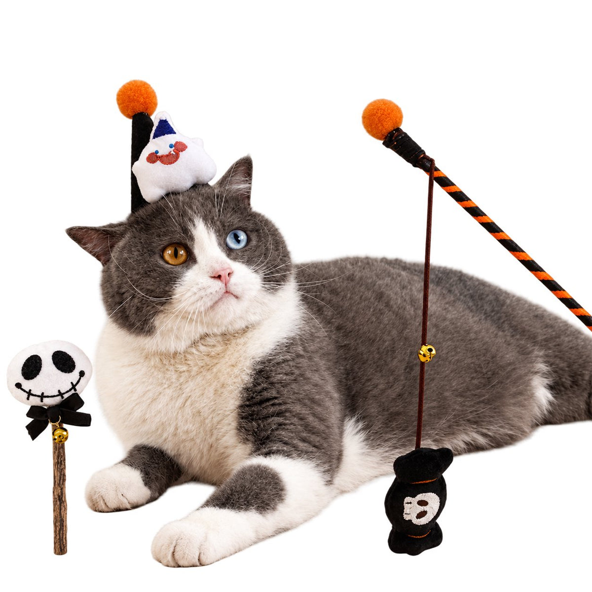 PAWPAWwholesale Halloween Cat Toy Set Orange