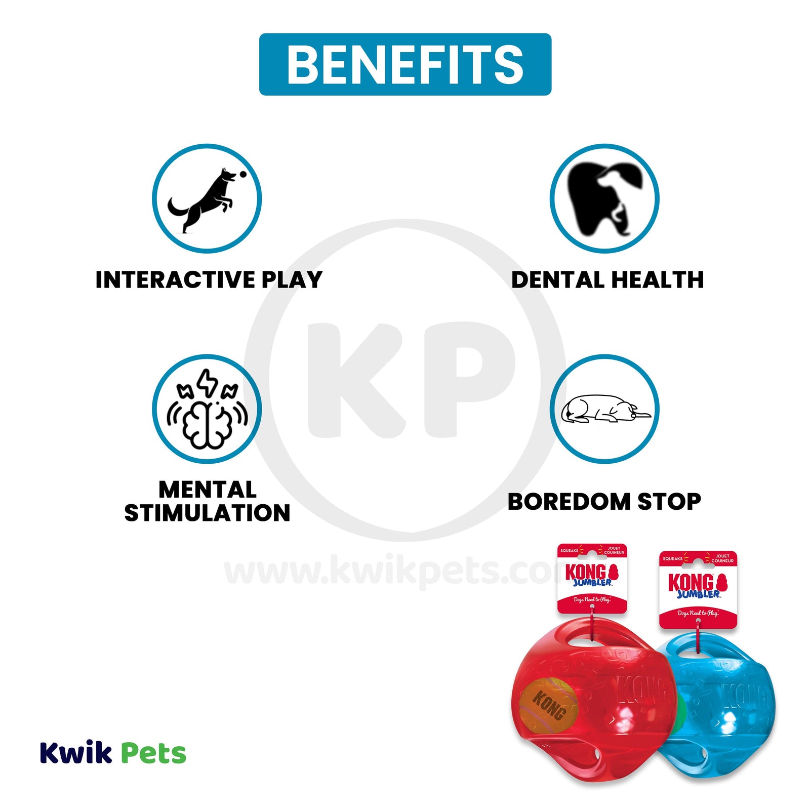 KONG Jumbler Dog Toy Ball Assorted Large/X-Large, Kwik Pets
