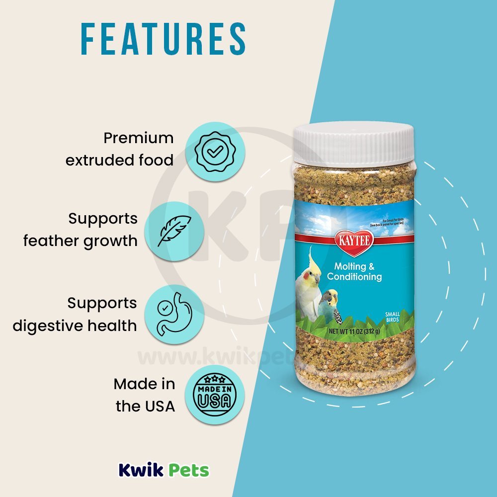 Kaytee Forti-Diet Pro Health Small Bird Molt Cond 11oz Jar, Kaytee