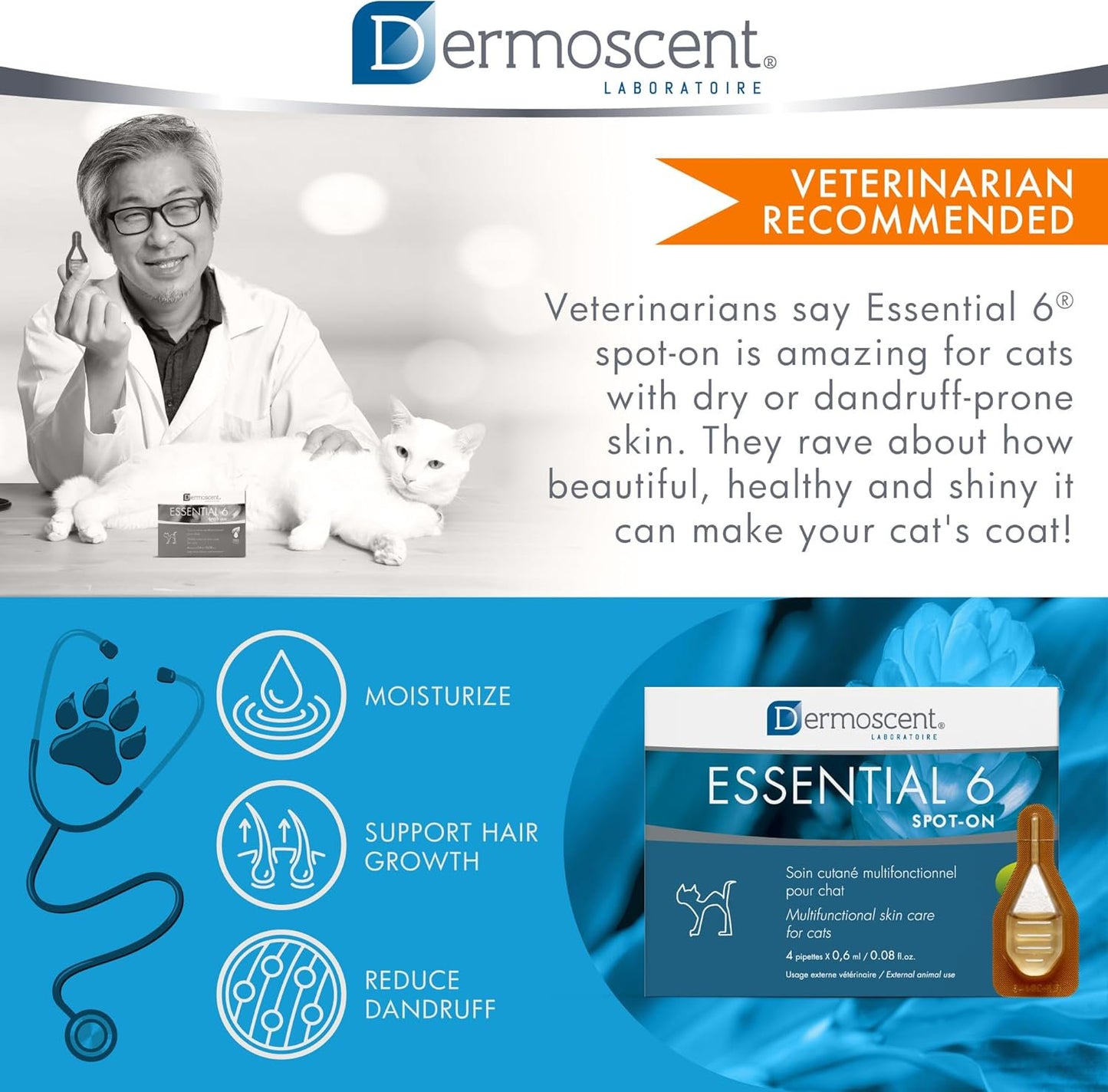 Dermoscent Essential 6 Spot-On Multifunction Skin Care for Cats