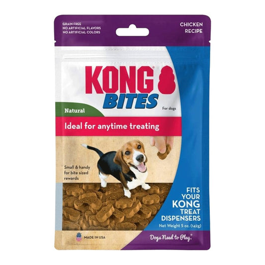 KONG Bites Dog Treats Regular, Chicken, 5 oz, KONG
